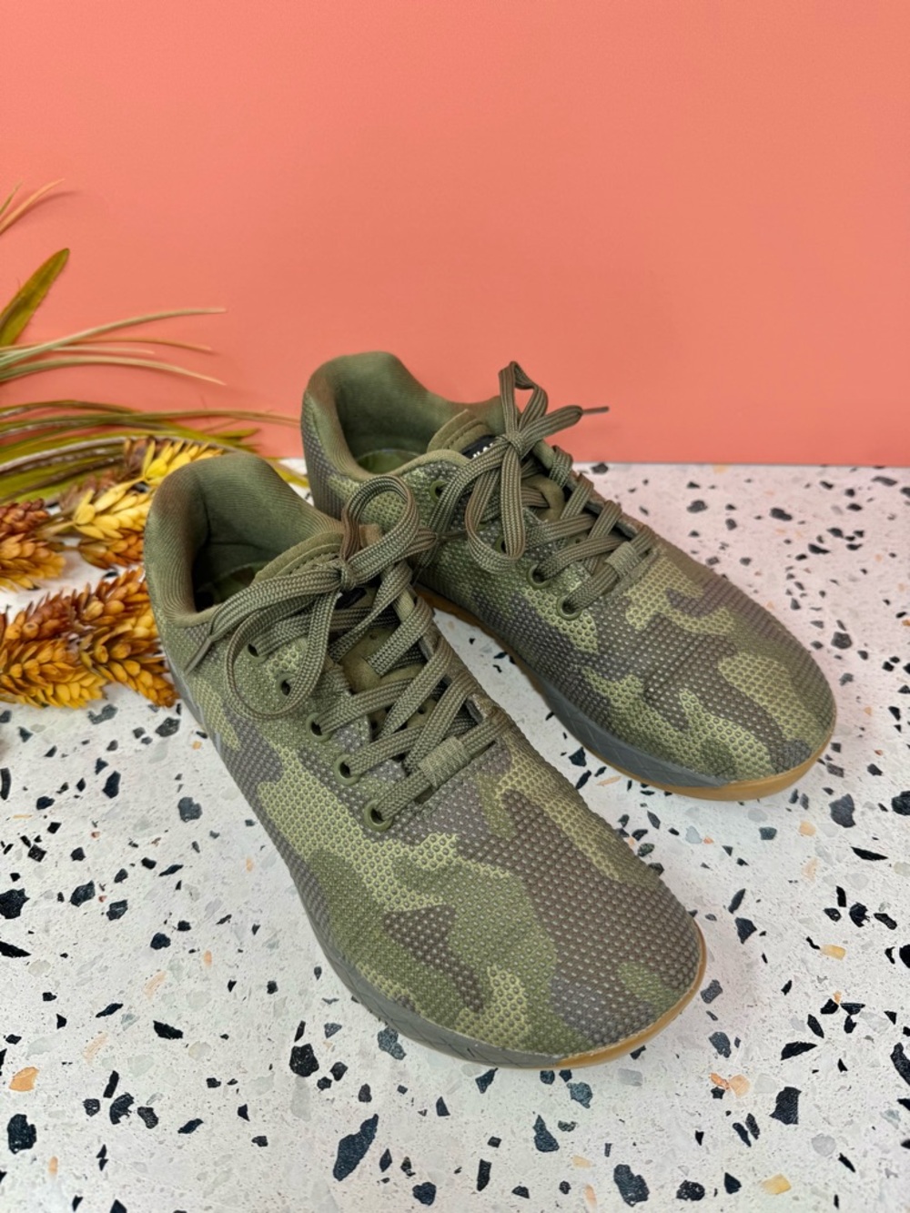 NOBULL Forest Green Diamond Knit Women’s Runner CrossFit Sneakers Sz 8